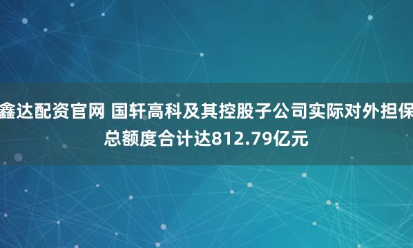 鑫达配资官网 国轩高科及其控股子公司实际对外担保总额度合计达812.79亿元
