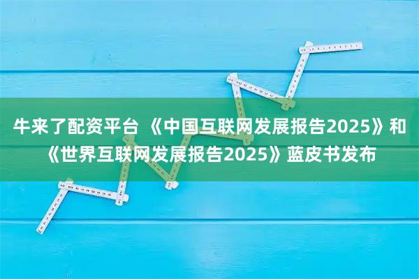 牛来了配资平台 《中国互联网发展报告2025》和《世界互联网发展报告2025》蓝皮书发布